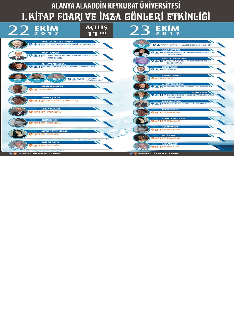 I. KİTAP FUARI VE İMZA GÜNLERİ ETKİNLİĞİ