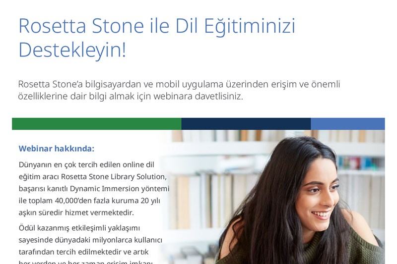 Rosetta Stone Webinar Eğitimi Rosetta Stone Webinar Eğitimi